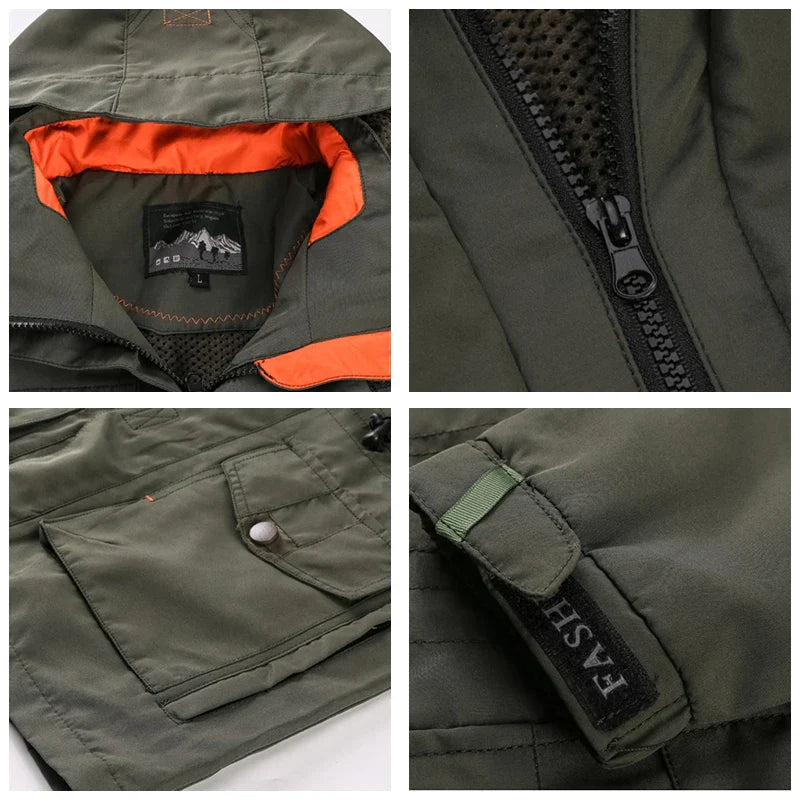 Men Outdoor Jacket Spring Autumn New Hooded Casual