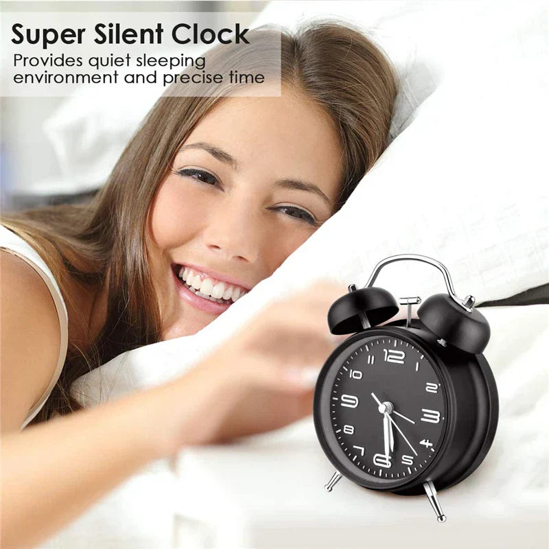 4 Inch Twin Bell Loud Alarm Clock Metal