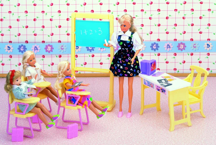 Accessories for barbie teacher classroom school original kitchen