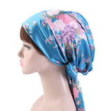 New Women Silk Satin Night Sleeping Cap Head