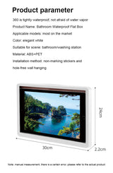 Wall Mounted No Trace Tablet Case Waterproof Storage