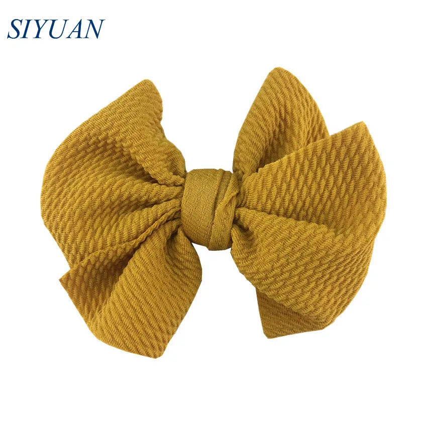 20pcs/lot High Quality 4.5'' Solid Seersucker Waffle Bow