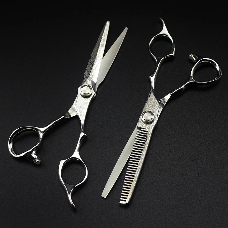 professional Damascus 6 '' hair scissors hair cutting