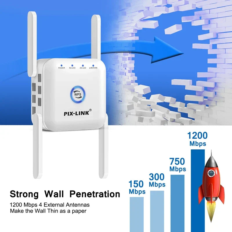 5G Repeater Wifi 5ghz Wifi Repeater 1200Mbps Router