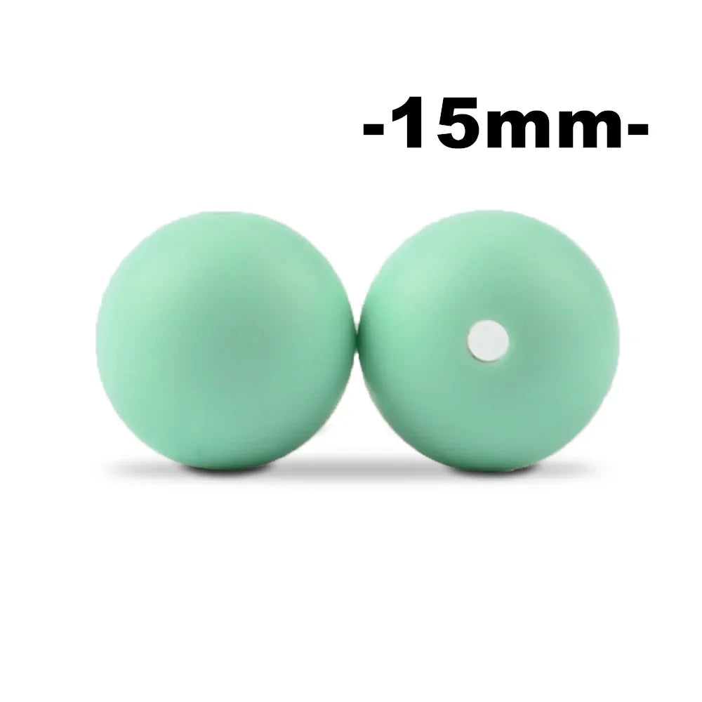 15mm 100pcs Round Silicone Beads Teether Baby Nursing