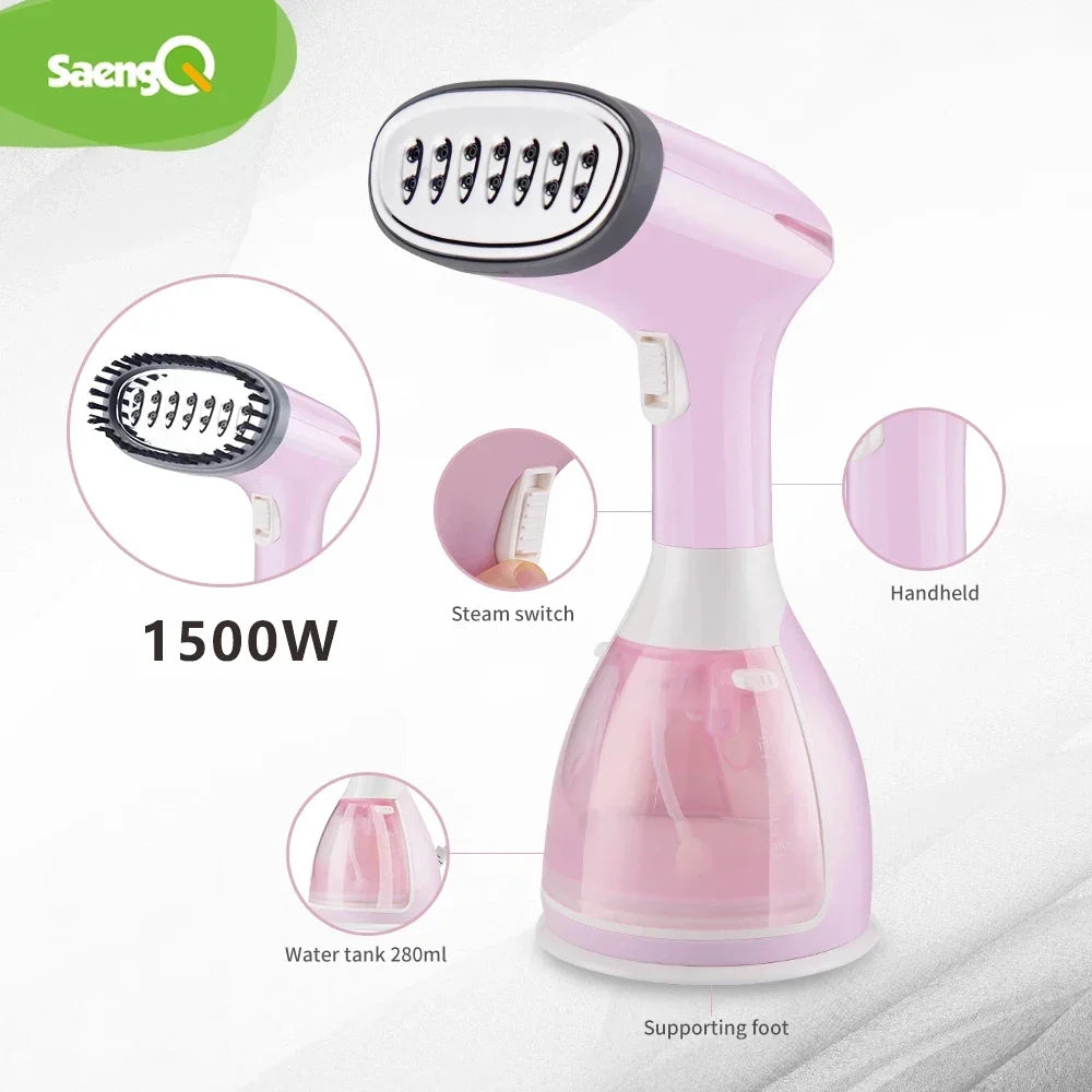 saengQ Handheld Garment Steamer 1500W Electric Household Fabric