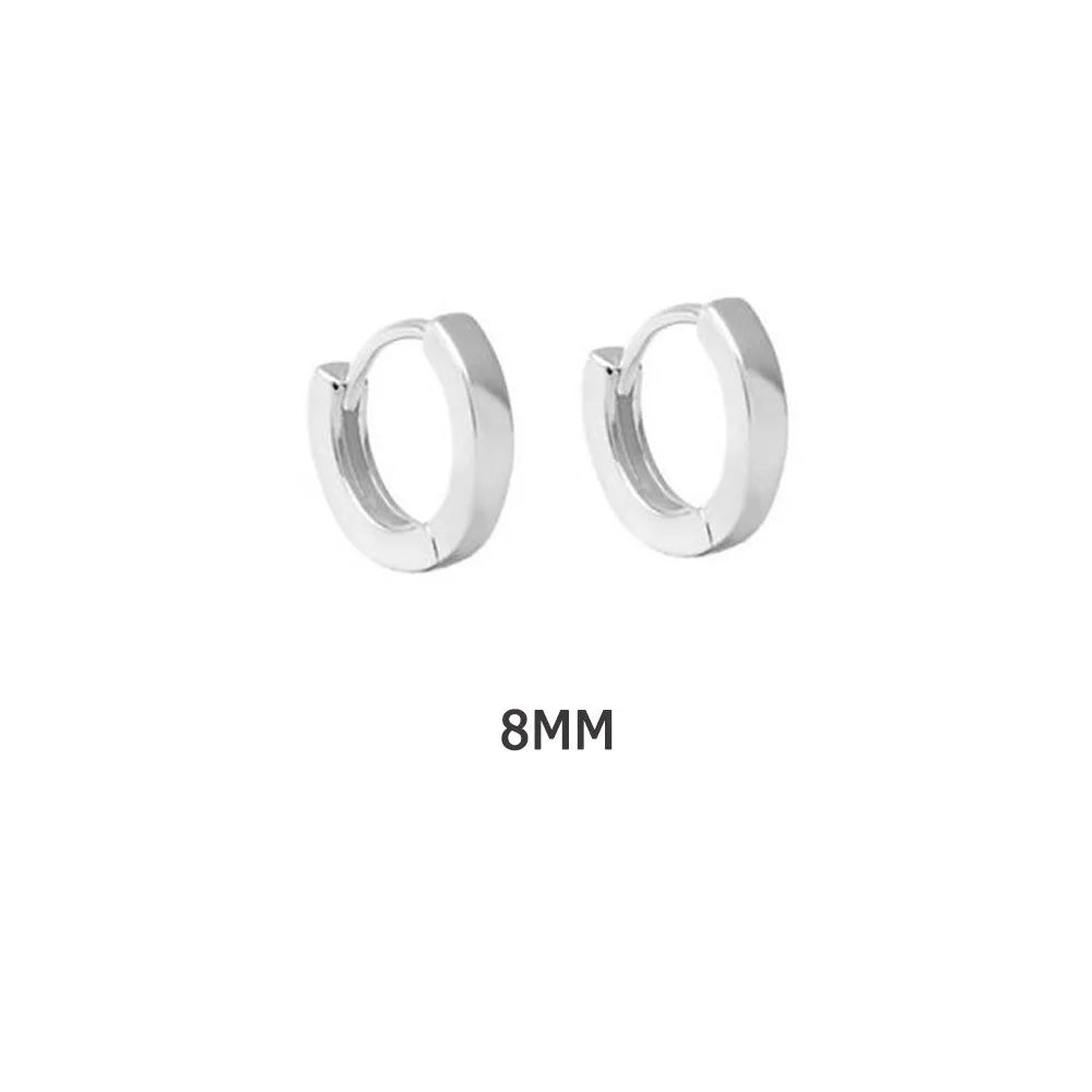 ANDYWEN 925 Sterling Silver Gold Plain 5mm 6mm