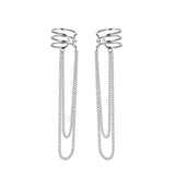 VENTFILLE Sterling Silver Fashion Double-layer Tassel Line Ear