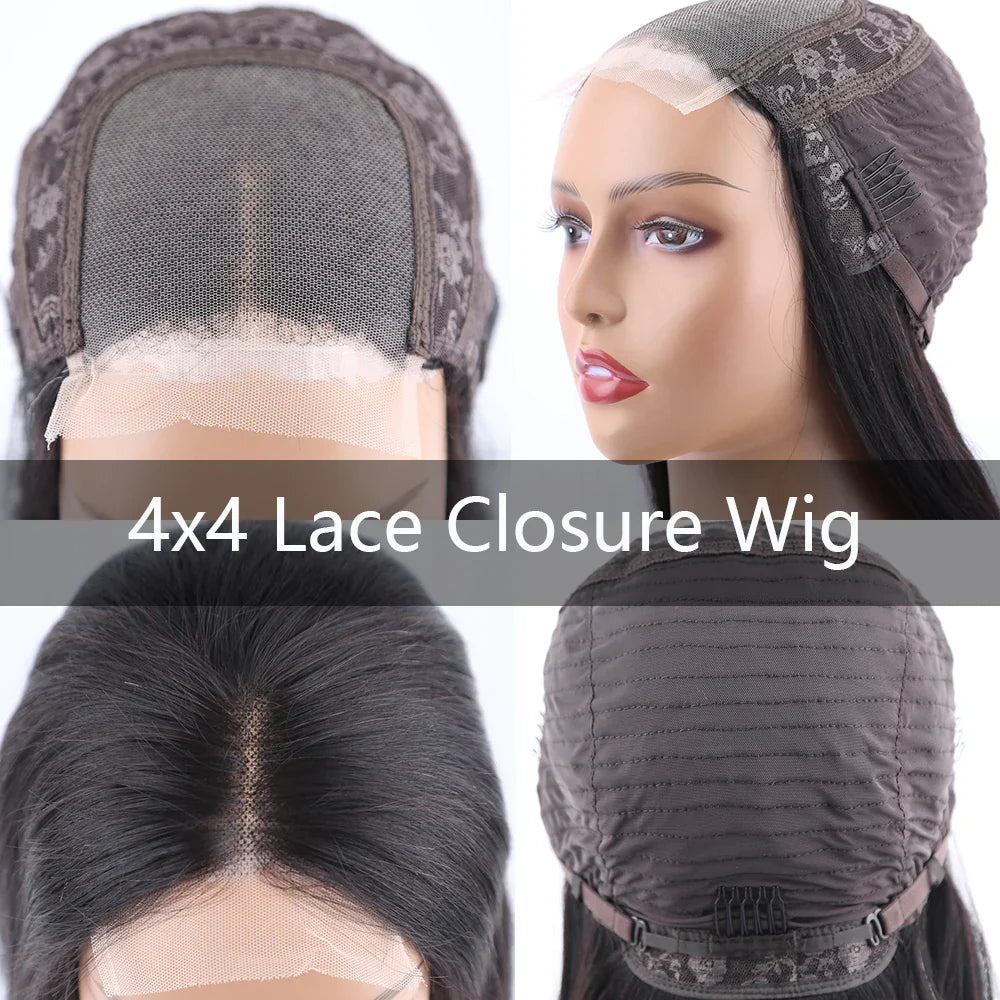 Curly Bob Human Hair Wigs 13x4 Lace Closure