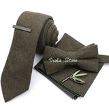 Top 50 Wool Soft 7cm Tie Bowtie Hankie