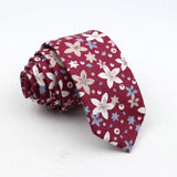 New Floral Tie For Men Skinny Casual Cotton