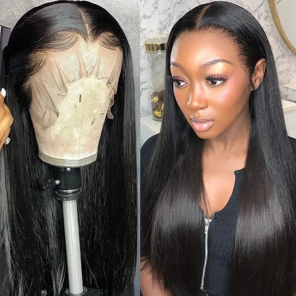 13x4 Bone Straight Lace Front Human Hair Wigs