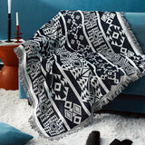 Bohemian Plaid Sofa Blanket Decorative Throw Blanket Knitted