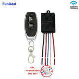 FunDeal 433Mhz Universal Wireless Remote Control Switch DC