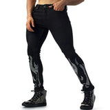 New Man Stretchy Jeans Black Skinny Hot Drill