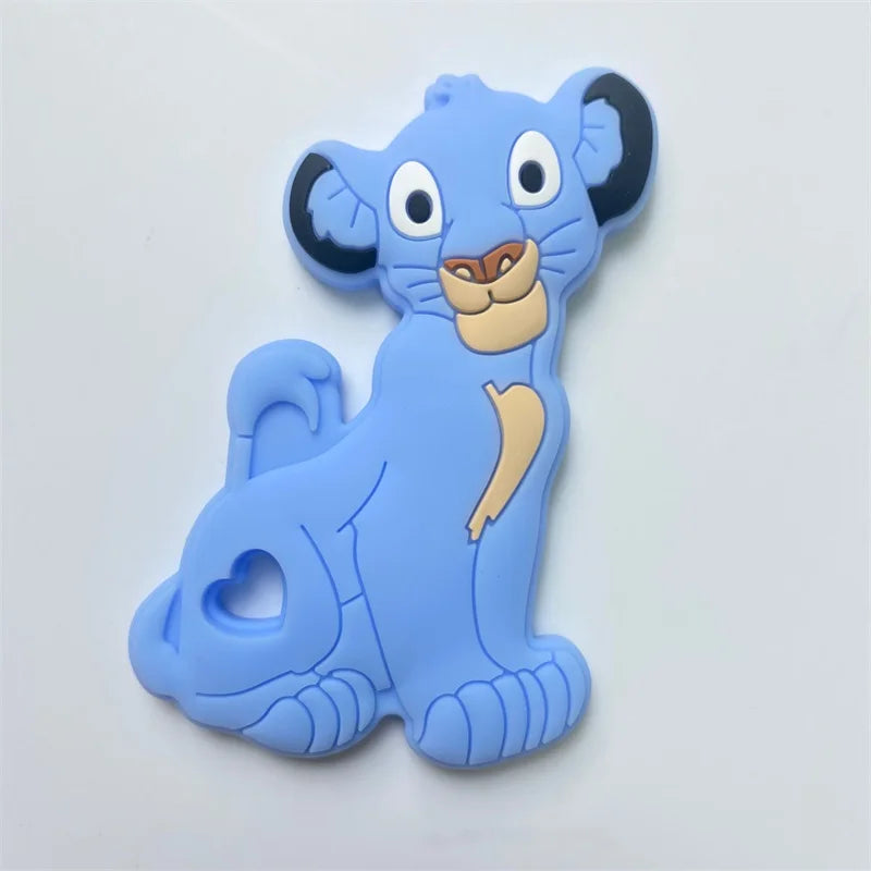5pcs Silicone Teether Lion Cartoon Animal BPA Free