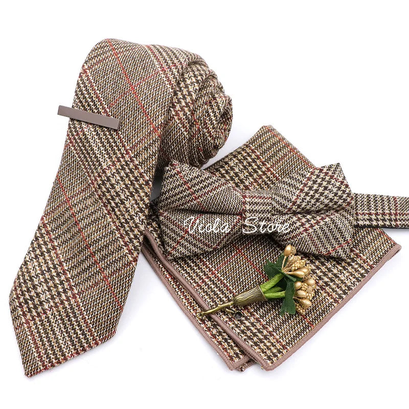 Top 50 Wool Soft 7cm Tie Bowtie Hankie