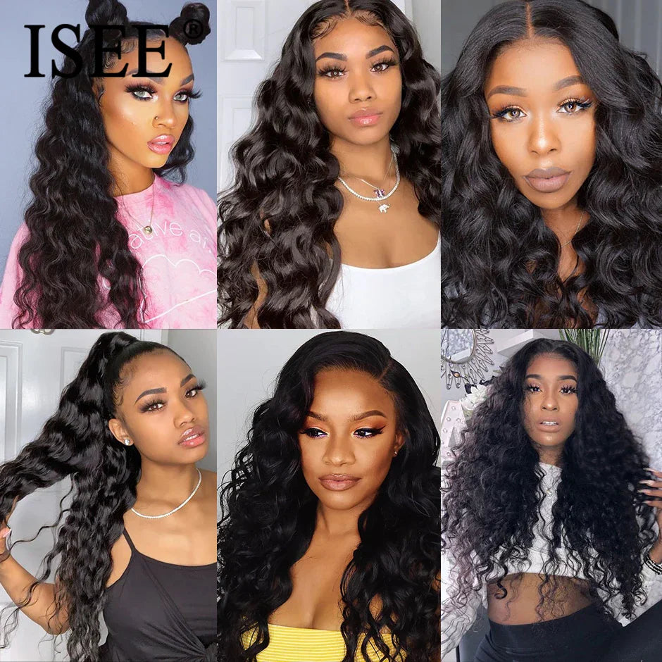 ISEE HAIR Brazilian Loose Deep Bundles With Closure
