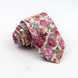 New Floral Tie For Men Skinny Casual Cotton
