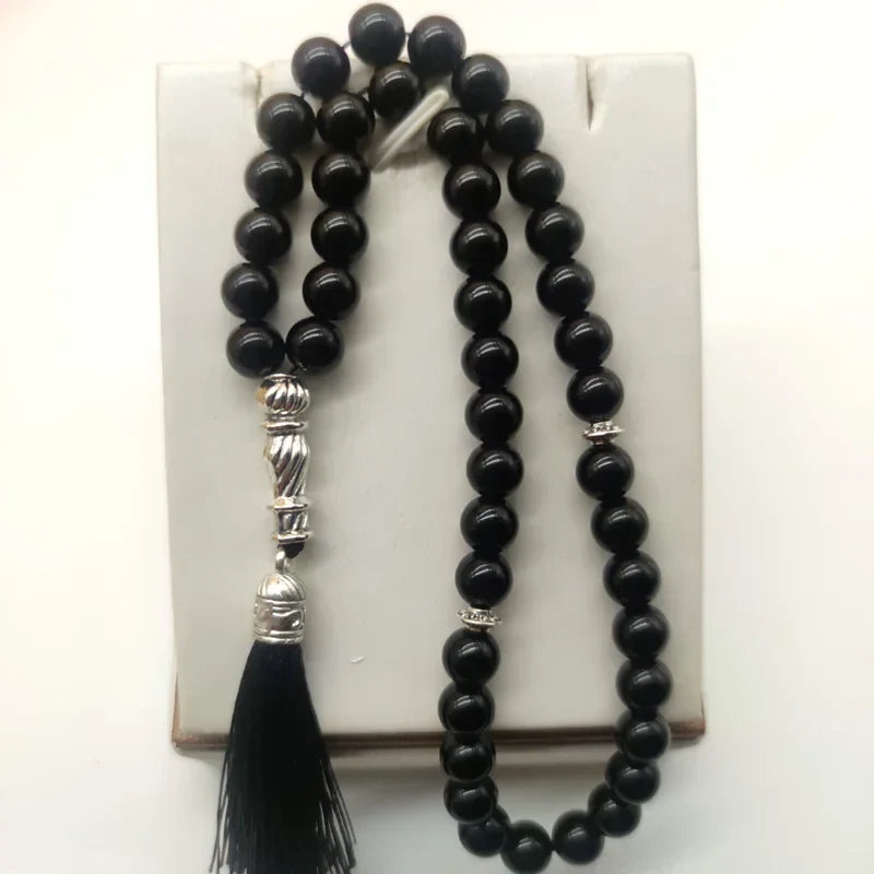 New Stone Tasbih Bracelet 8mm 33 Beads Islamic Muslim Prayer Accessories Tesbih Prayer Beads Misbaha Men’s Gift