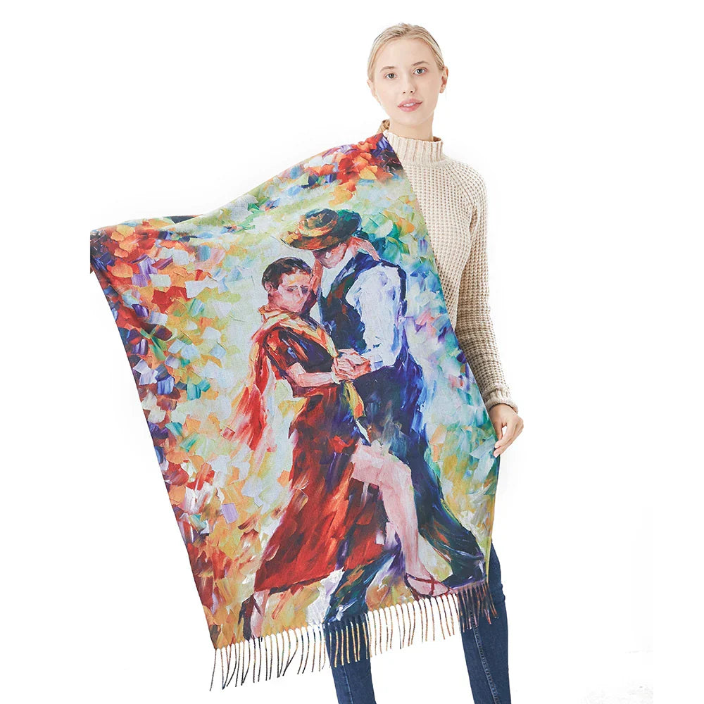 New Cashmere Scarf Women Digital Printing Pashmina Shawl