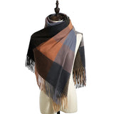 2023 Luxury Brand cashmere women plaid scarf winter