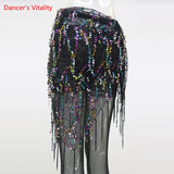 New Style Belly Dance Costumes Sequins Tassel Belly