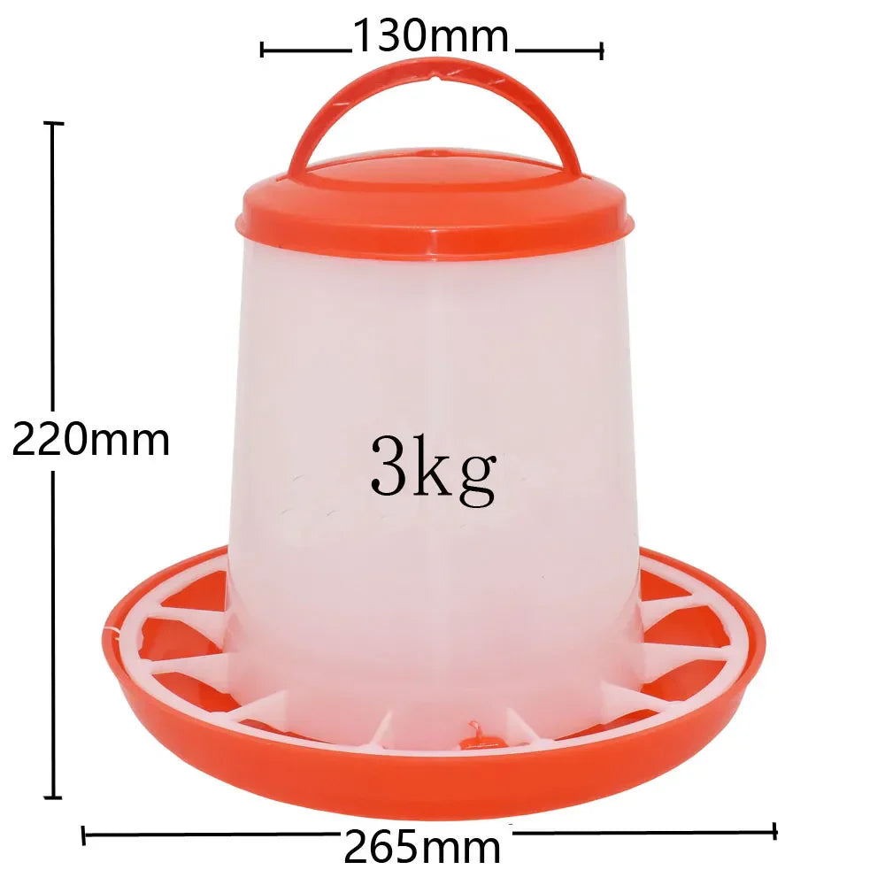 3 KG Chicken Drinker/Feeder Rooster Hen Drinking Cups