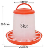 3 KG Chicken Drinker/Feeder Rooster Hen Drinking Cups