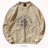 American Retro Terry Printed Hoodies Men's Pure Cotton