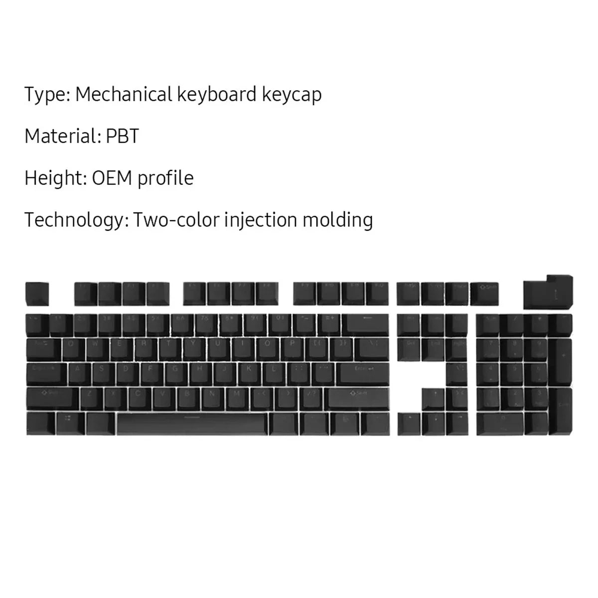 104 Keys Mechanical Keyboard PBT Keycaps Replacement Ergonomic