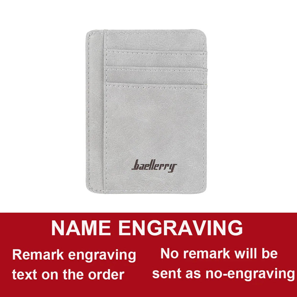 2022 Mini Men's Card Wallet – Customized PU Leather Holder
