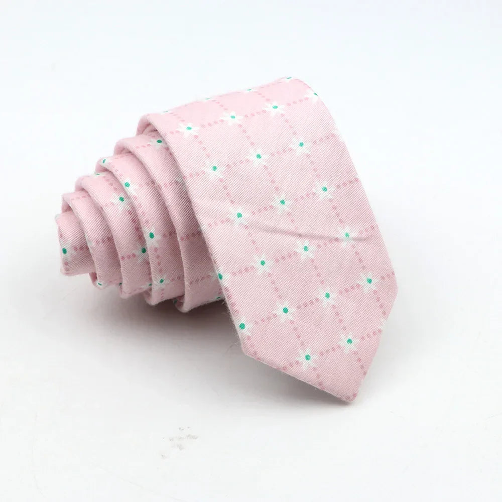 New Floral Tie For Men Skinny Casual Cotton