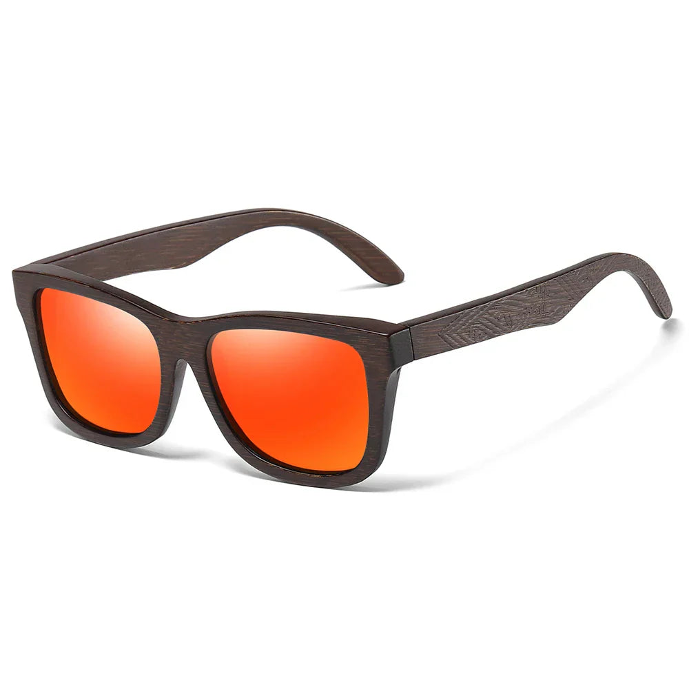 GM Natural Bamboo Wooden Sunglasses Handmade Polarized Glasses