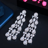 CWWZircons Trendy Clear White Water Drop Cubic Zirconia