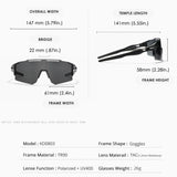 KDEAM Rimless TR90 Sports Sunglasses Men Polarized Flexible