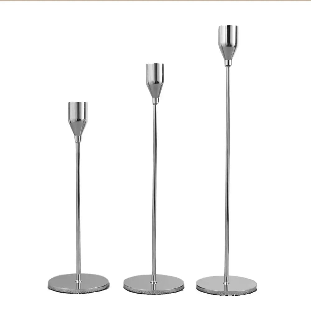 IMUWEN Metal Candle Holders Luxury Candlestick Fashion Wedding