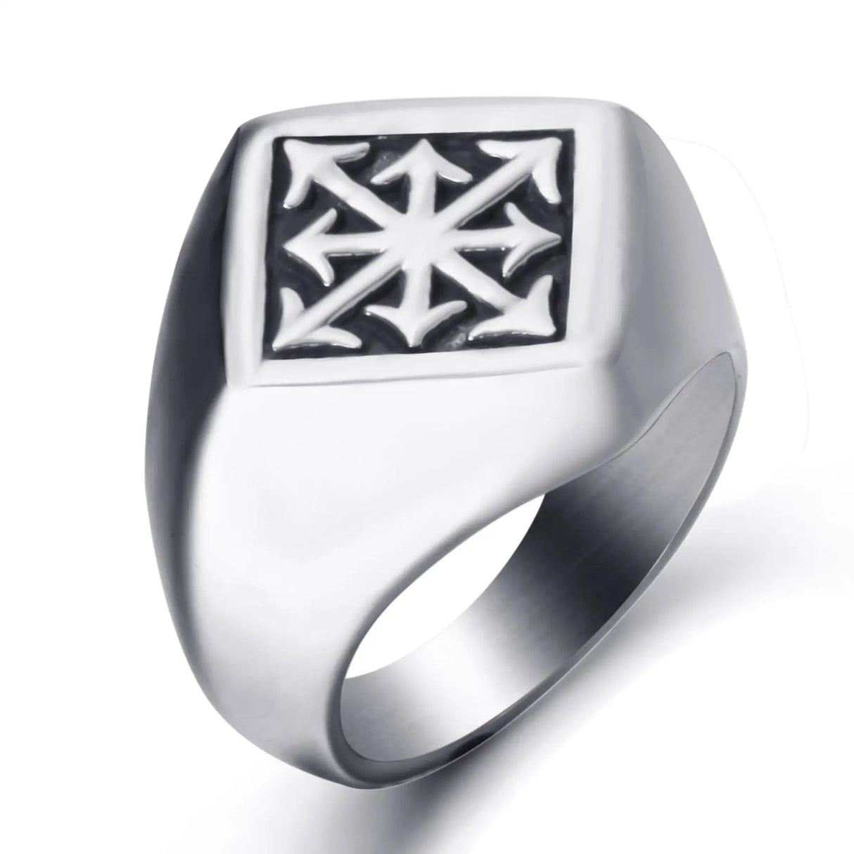 Elfasio Mens Stainless Steel Rings Gothic Magic 8