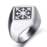 Elfasio Mens Stainless Steel Rings Gothic Magic 8