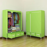 Non-Woven Fabrics Wardrobe Coffee Fabric Closet Portable Folding