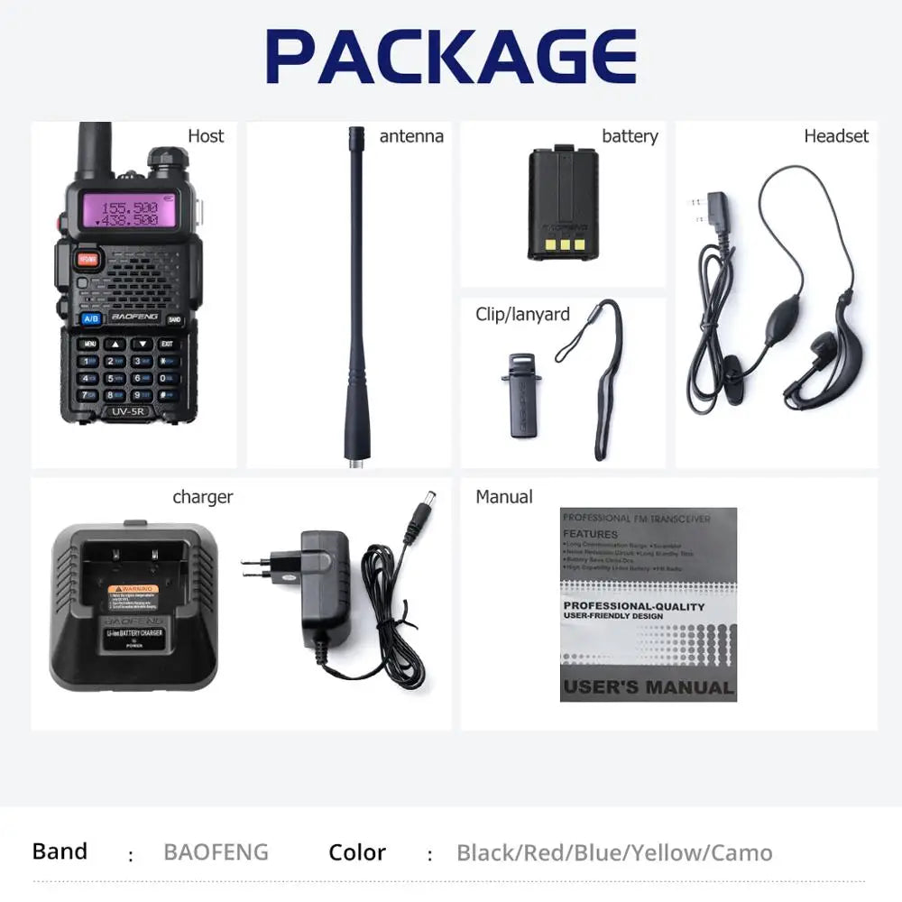Baofeng UV-5R Walkie Talkie Professional CB Ham Radio