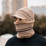 New Winter Beanie Hats Scarf Set Warm Knit