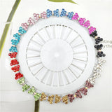 Multicolor Crystal Rhistones Flower Brooch Muslim Islamic Hijab