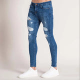 Fashion Casual White Ripped Jeans For Men Jeans