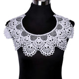 1 Pc Black Flower Neckline Collar Lace Applique
