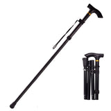 Auminum Alloy Foldable Trekking Poles Alpenstocks 4 Section