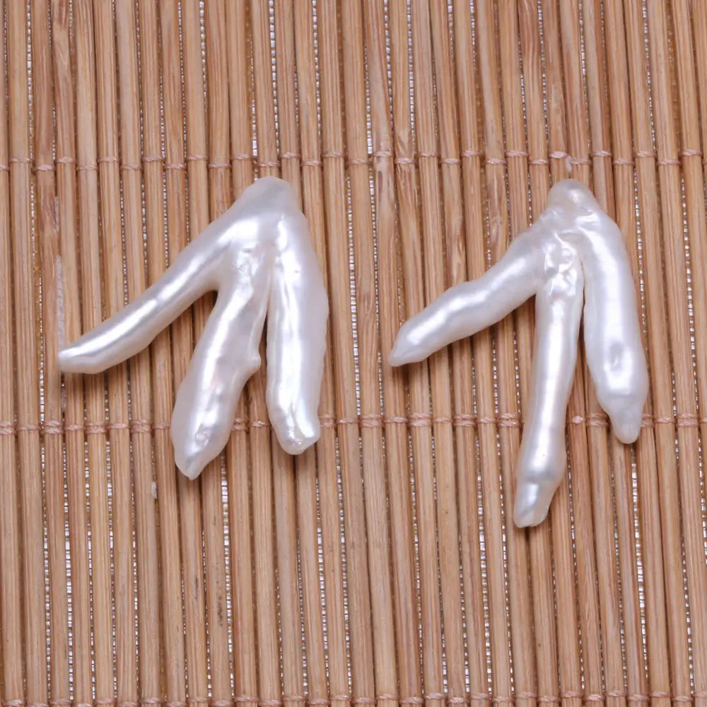 Natural Freshwater Pearl Pendant Punch Loose Beads Irregular