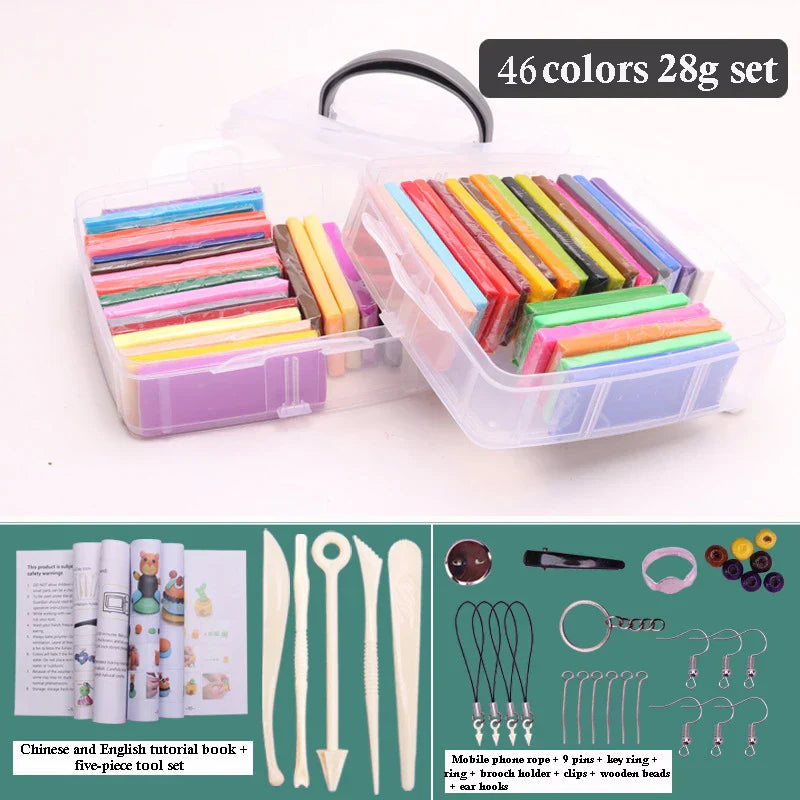32 Color 3D Clay Plasticine Portable Box New