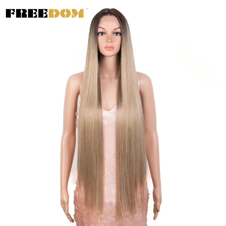 FREEDOM Synthetic Lace Front Wigs For Women Super