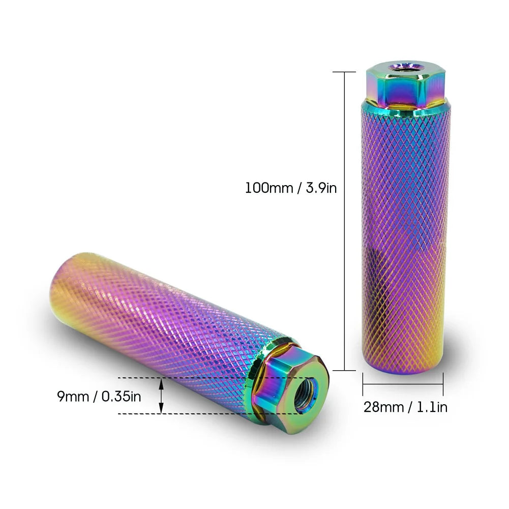 2x Alloy Bicycle Axle Pedal Stunt Pegs